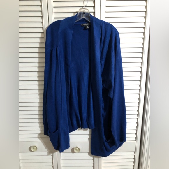Cobalt blue cardigan sweater - Picture 2 of 6